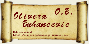 Olivera Buhančević vizit kartica